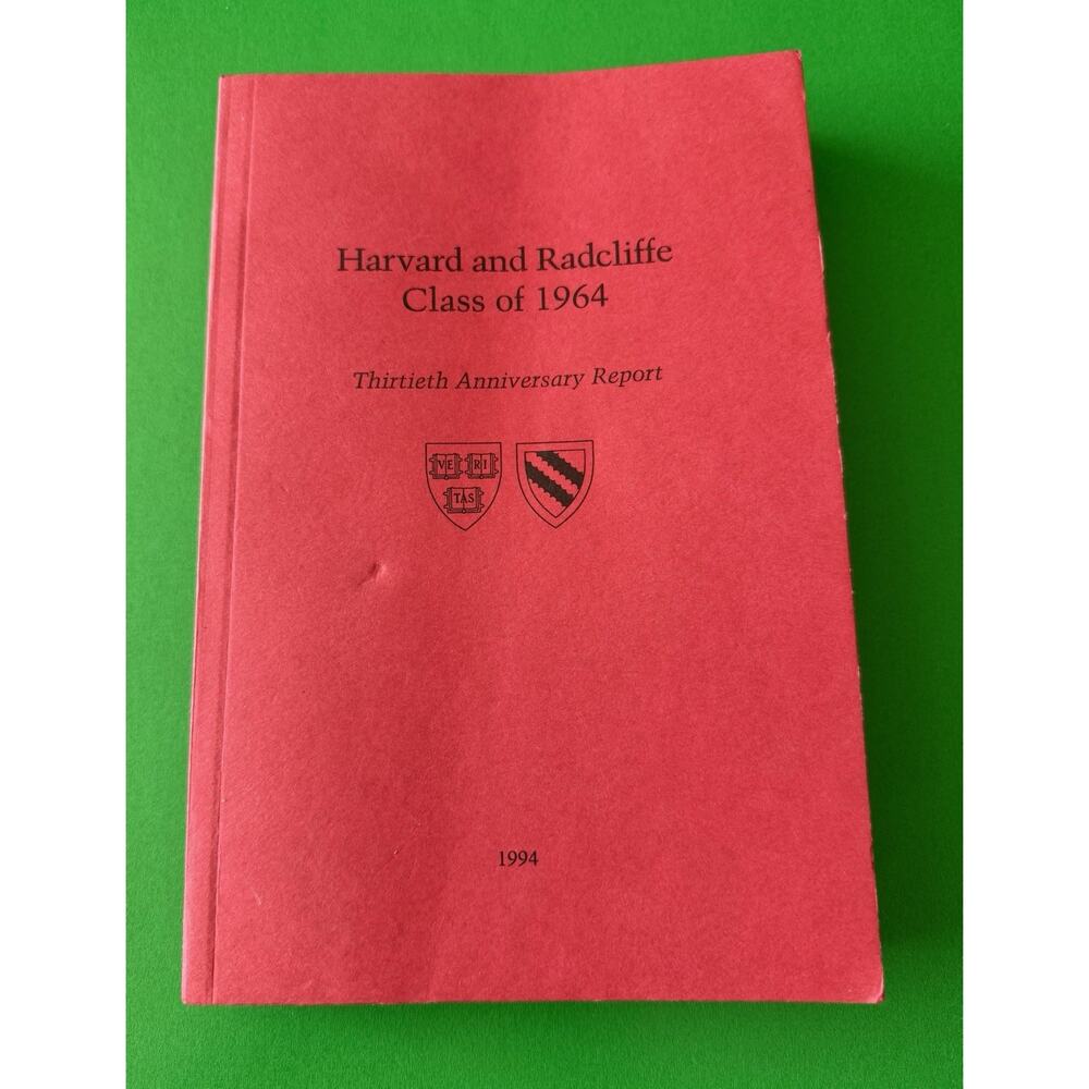 Vintage Harvard & Radcliffe Class of 1964 Michael Crichton 30th Anniversary Book